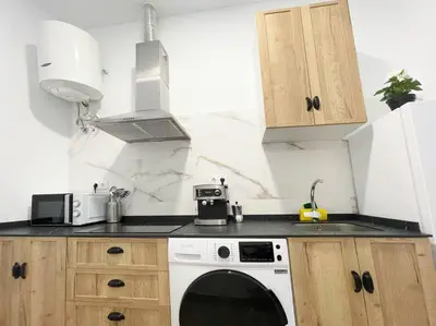 Una cocina o zona de cocina en Cerca del centro y luminoso