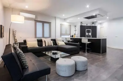 Zona de estar de Modern flat in the city center - Madrid SEG