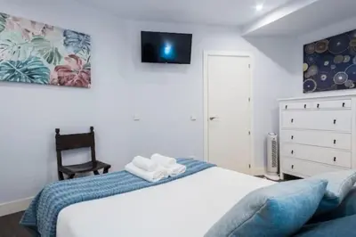 Cama o camas de una habitación en Modern flat in the city center - Madrid SEG