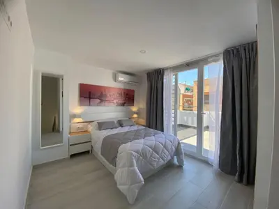 Cama o camas de una habitación en La Pilarica