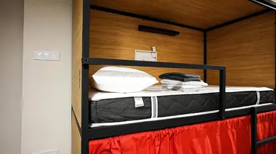 Cama o camas de una habitación en Fit Hostel Madrid