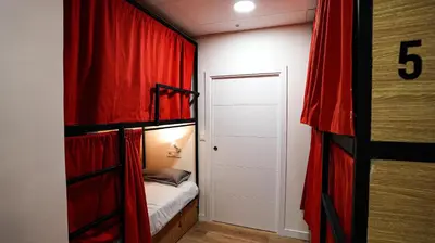 Cama o camas de una habitación en Fit Hostel Madrid