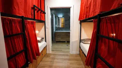 Cama o camas de una habitación en Fit Hostel Madrid