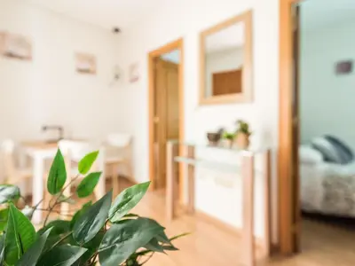 Cama o camas de una habitación en El Descanso de Espronceda