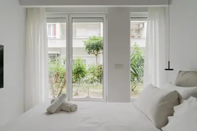 Cama o camas de una habitación en Canillas Apartments 2