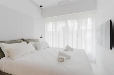 Cama o camas de una habitación en Canillas Apartments 2
