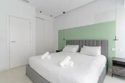Cama o camas de una habitación en Canillas Apartments