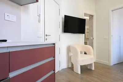 Una televisión o centro de entretenimiento en For You Rentals Céntrico y Luminoso Apartamento TEMPORAL en Madrid EST21