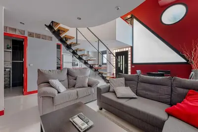 Zona de estar de Atractive duplex next to Retiro Park - L4
