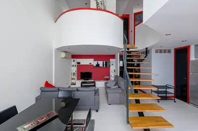 Zona de estar de Atractive duplex next to Retiro Park - L4
