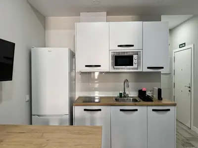 Una cocina o zona de cocina en PlazaMayorSuites