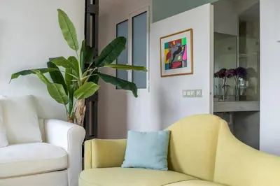 Zona de estar de Bright and Stylish - 2Bedroom 1Bathroom - Chamberí