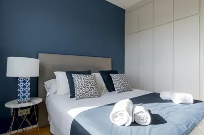 Cama o camas de una habitación en Bright and Stylish - 2Bedroom 1Bathroom - Chamberí