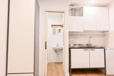 Una cocina o zona de cocina en For You Rentals Lindo estudio TEMPORAL en barrio Justicia SLO160