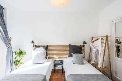 Cama o camas de una habitación en Saboreo hostel