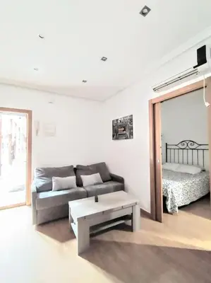 Cama o camas de una habitación en BM9 Piso 1 dormitorio Chamberi