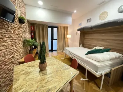 Cama o camas de una habitación en WAKAFLATS 2, Centro Madrid, Chueca, SB