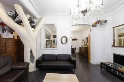 Zona de estar de GuestReady - Madrid's Stylish Escape