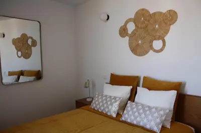 Cama o camas de una habitación en APARTAHOTEL MADRID URBAN SUITES - EDIFICIO EXCLUSIVO- 7 Apartments Boutique Full Equiped