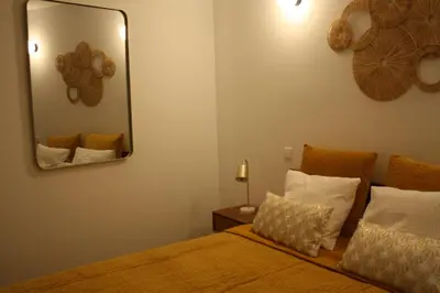 Cama o camas de una habitación en APARTAHOTEL MADRID URBAN SUITES - EDIFICIO EXCLUSIVO- 7 Apartments Boutique Full Equiped