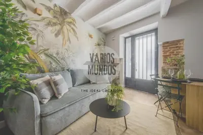 Zona de estar de Confortable Apt para 9pax en el centro de Madrid E3