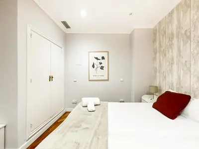 Cama o camas de una habitación en Apartamento I Alcalá-Retiro. Ideal parejas