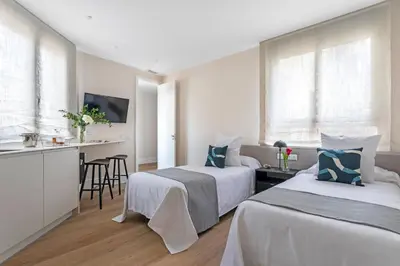 Cama o camas de una habitación en Magnifico y recién reformado junto a Gran Vía