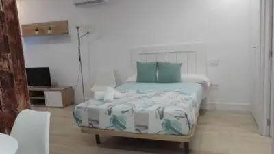Cama o camas de una habitación en S3 Apartamento nuevo, Madrid