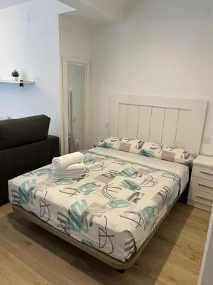 Cama o camas de una habitación en S7 Apartamento nuevo, Madrid