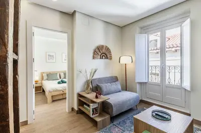 Cama o camas de una habitación en Apartamento Plaza Mayor