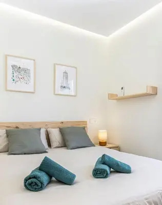 Cama o camas de una habitación en Apartamento Plaza Mayor