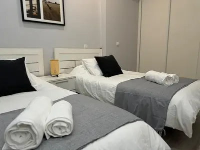 Cama o camas de una habitación en Encanto Madrileño en el Centro