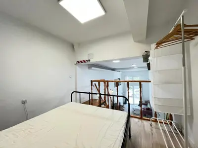Cama o camas de una habitación en Temporal Azul Duplex M De