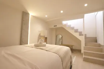 Cama o camas de una habitación en Apartamentos orilla del Bernabéu