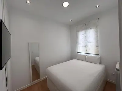 Cama o camas de una habitación en Flat in the Barrio de Las Delicias, Madrid