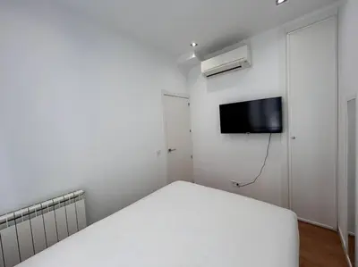 Una televisión o centro de entretenimiento en Flat in the Barrio de Las Delicias, Madrid