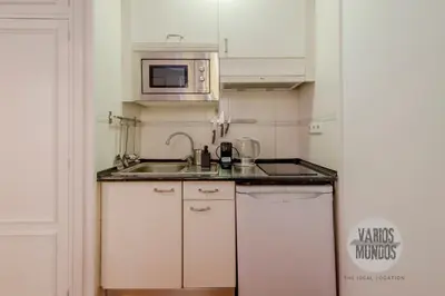 Una cocina o zona de cocina en Estudio Literario para 2 en Las Letras, Ventura de la Vega