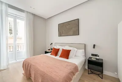 Cama o camas de una habitación en Centro XIII calle de la Paz 2BR 2BH