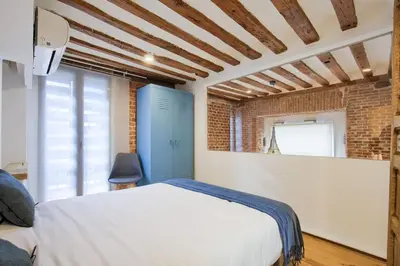 Cama o camas de una habitación en Espectacular Apartamento Central