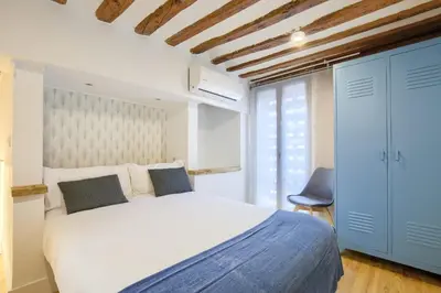 Cama o camas de una habitación en Espectacular Apartamento Central