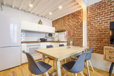 Una cocina o zona de cocina en Espectacular Apartamento Central