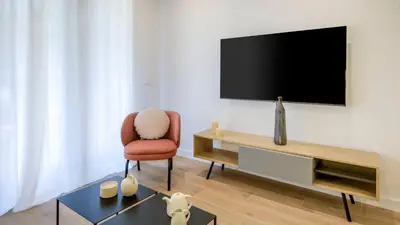 Una televisión o centro de entretenimiento en Alejandro Dumas Exclusive Living