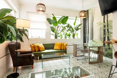 Zona de estar de Apartamento The GreenHouse en Madrid