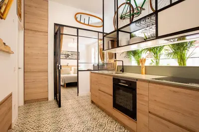 Una cocina o zona de cocina en Apartamento The GreenHouse en Madrid
