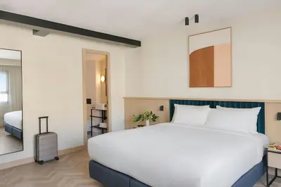 Cama o camas de una habitación en Aspasios Sofia Apartments
