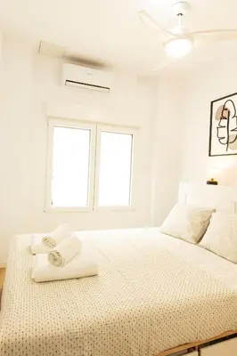 Cama o camas de una habitación en Cuatro Caminos Apartment