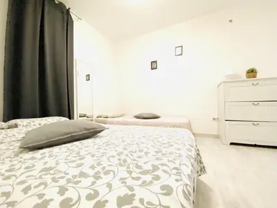 Cama o camas de una habitación en GAC28 Piso Amplio Chamberi