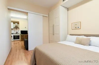 Cama o camas de una habitación en #10OCA7 - Apartamento en Vista Alegre