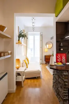 Cama o camas de una habitación en Beautiful apartment in Malasaña for 3 pax - Ferrer