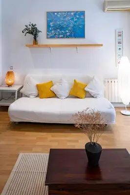Zona de estar de Beautiful apartment in Malasaña for 3 pax - Ferrer